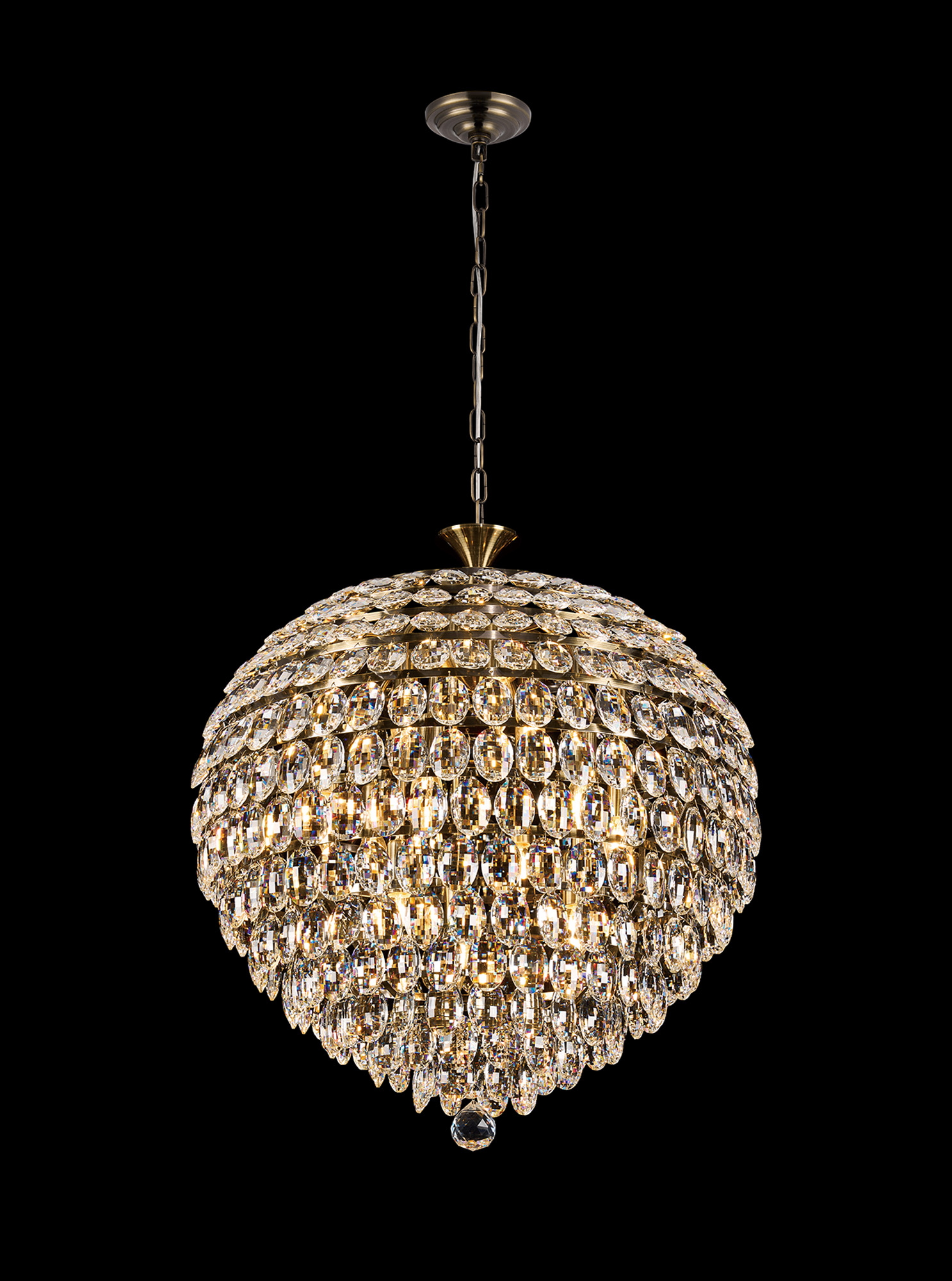 IL32810AB  Coniston Pendant 12 Light (29.2kg) Antique Brass